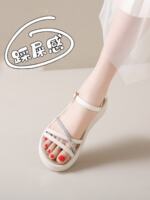 Girls' shoes, children's sandals, mid-sized kids Summer 2025 new style, versatile and elegant fairy style, paired with skirts and flip-flops for a stylish look thumbnail 4