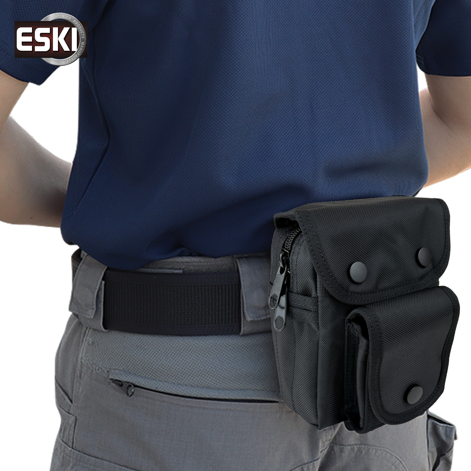 ESKI爱斯尼龙户外携行包战术腰包黑包多功能腰带挂包八件套配件