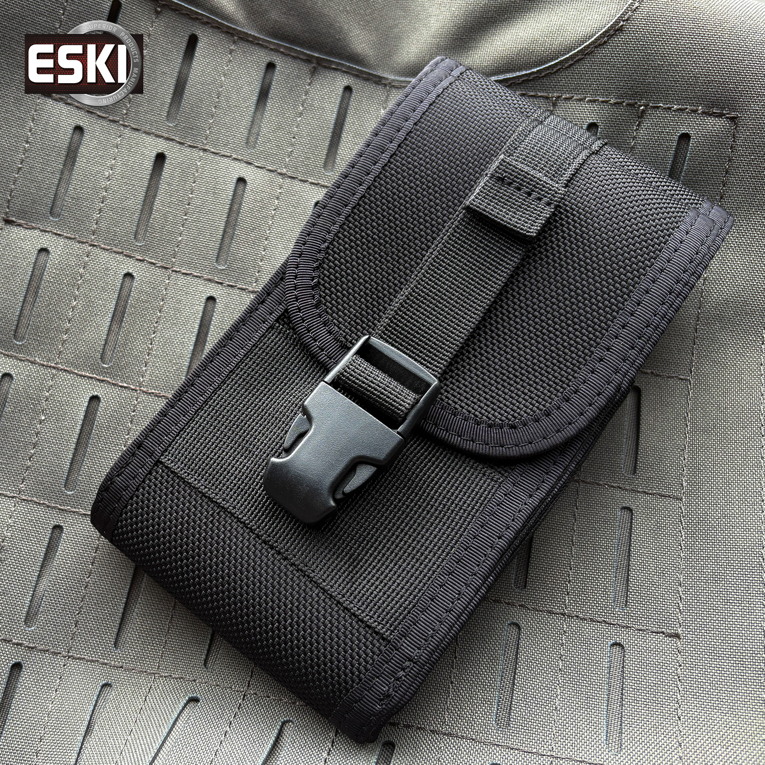 ESKI爱斯战术勤务多功能户外双层穿皮带腰带手机包收纳便携证件包