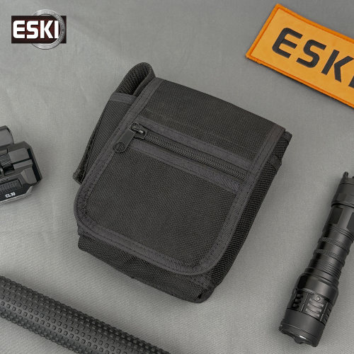 ESKI爱斯战术腰包户外运动手机腰包黑色穿腰带工作耐磨零钱挂包
