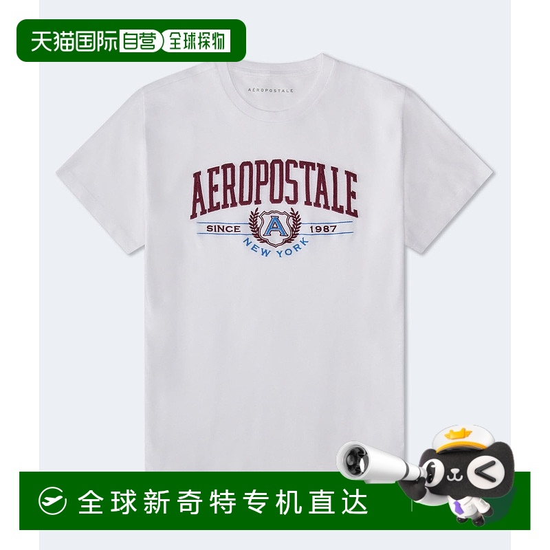 自营 Aeropostale Laurel标志应用图形T恤-漂白 【美国奥莱】直发