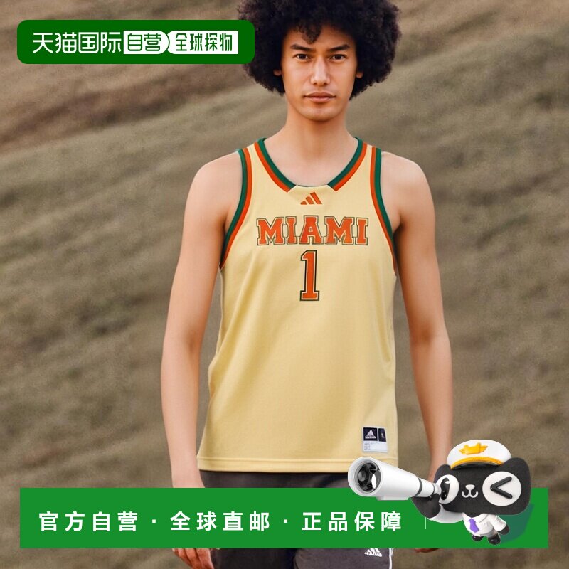 1h可退 【美国直邮】Adidas/阿迪达斯男士蓝球球衣运动T恤无袖舒