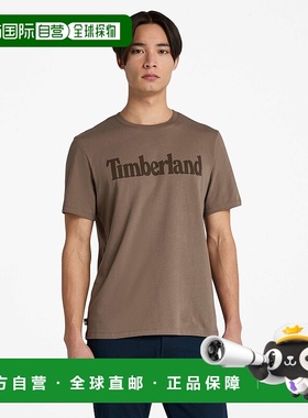自营 timberland男式Northwood US Wordmark标志短袖T恤-中棕色