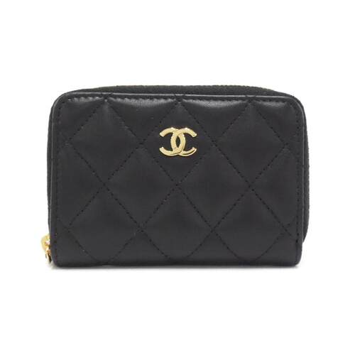 自营Chanel Leather Coin Purse/Coin Case (Pre-Owned) - black