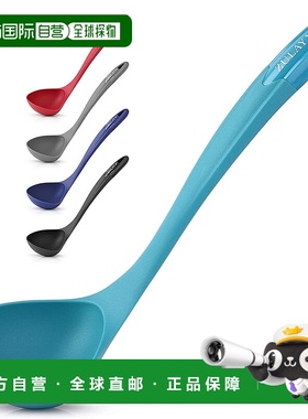 自营 zulay kitchenComfort Grip 汤勺、烹饪和上菜勺 - 蓝色 美