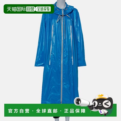 自营Calvin Klein Blue Synthetic Zip Front Oversized Rain Ove
