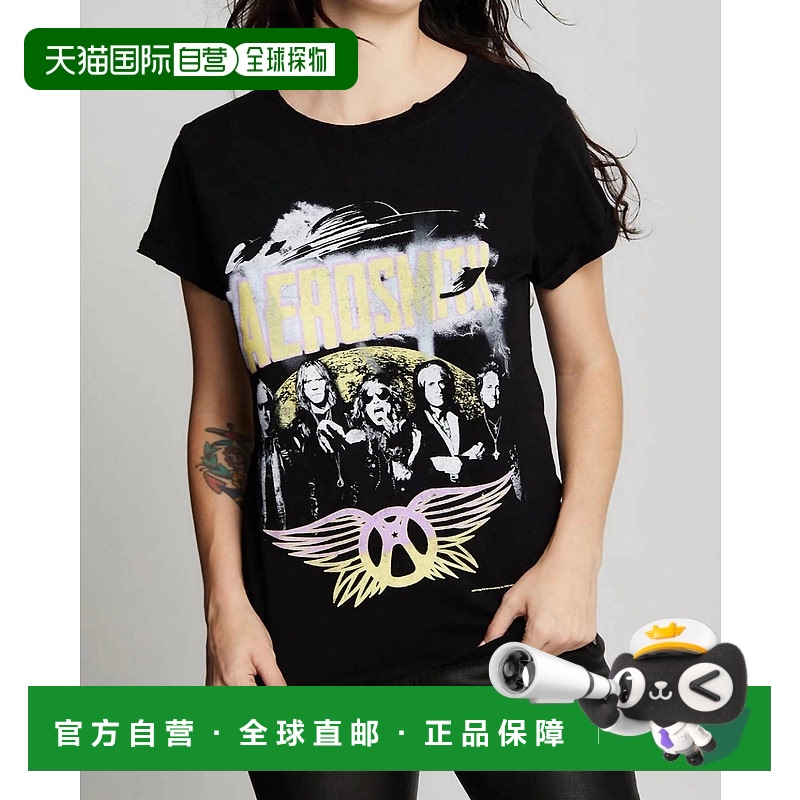 自营 recycled karmaAerosmith Global Warming Tour Tee In Blac