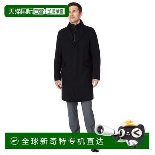 美国直邮 Haan Cole 毛呢大衣 39英寸经典 羊毛斜纹布带围兜男装
