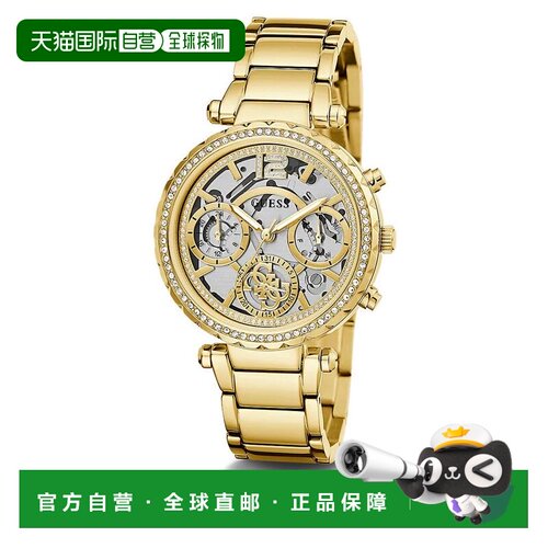 自营Guess Stainless Steel Dress Women's Watch - gold 美国奥