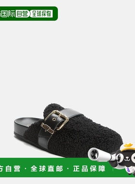 自营guessSumly Faux-Shearling Clogs - black 美国奥莱直发女鞋