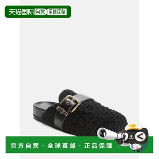 Faux 美国奥莱直发女鞋 Shearling black Clogs 自营guessSumly