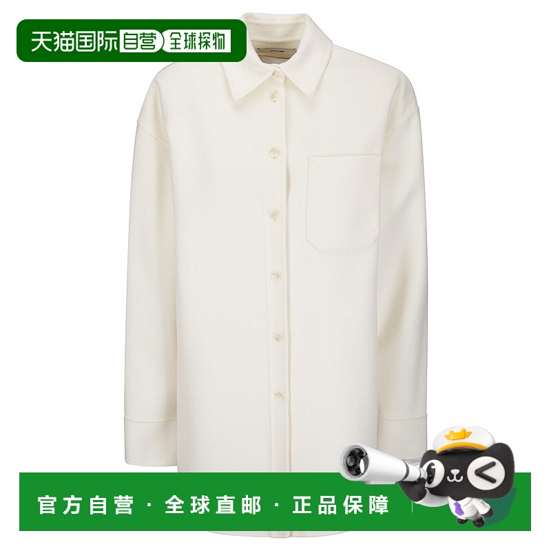 自营sportmax白色短上衣，衬衫造型，大合身-白色 美国奥莱直发