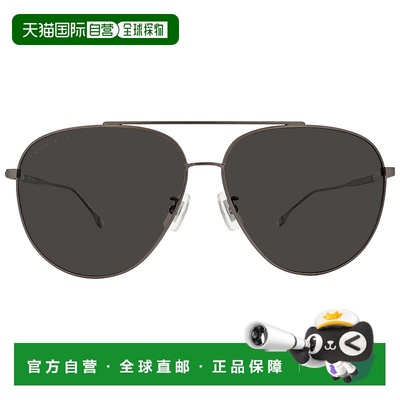 自营Hugo Boss Polarized Grey Pilot Men's Sunglasses BOSS 129