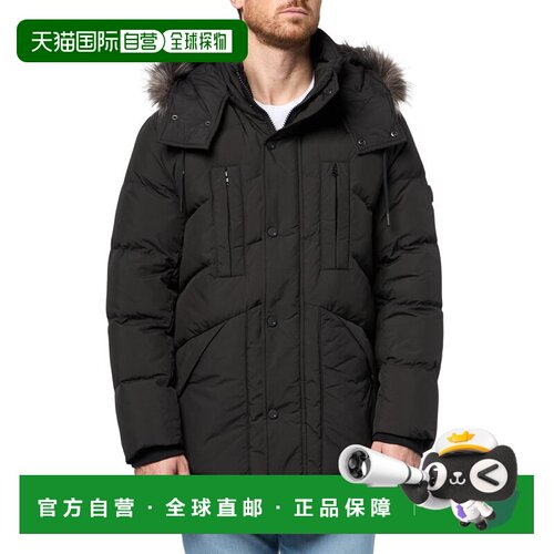 自营Andrew Marc Men's Outerwear Down Puffer Jacket, Black, X