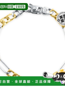 pompeii3男士 Figaro Link 14k 金（12 克）或铂金（19 克）5.5