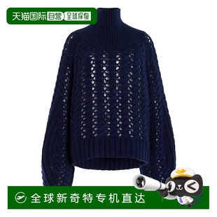 海军蓝 自营 高领羊绒与丝绸混纺上衣 Adam 美国奥莱直 Lippes