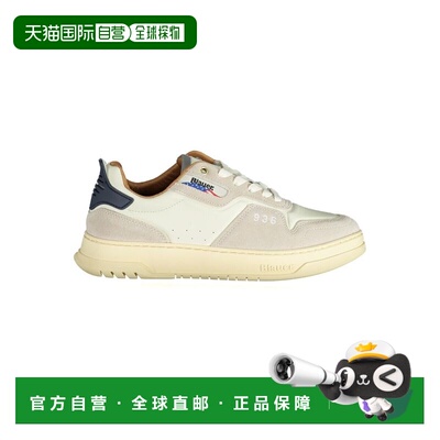 自营Blauer  Polyester Men's Sneaker - white 美国奥莱直发