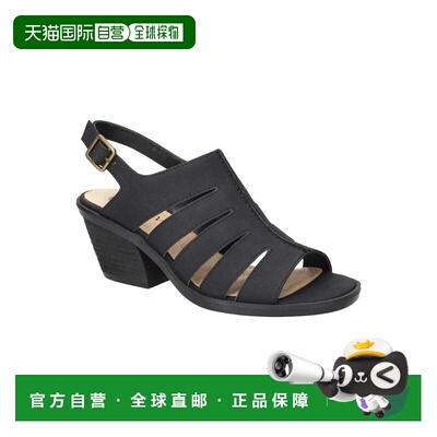 自营Bella Vita Rhodes Sandals W Black Block Heel Slingback R