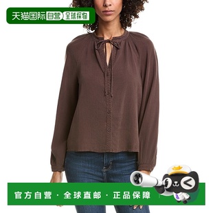 Sleeve Raglan Button 自营Bella Blouse Full Down brown Dahl