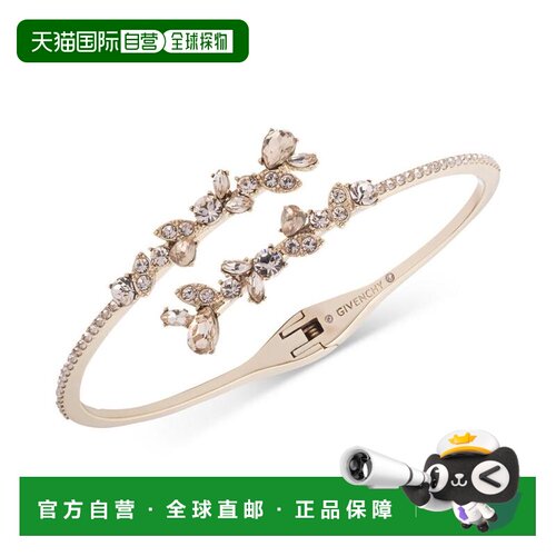 1h可退 【美国直邮】Givenchy|水晶花卉旁路袖口手镯纪梵希情人礼