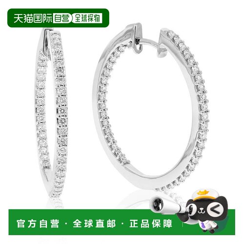 自营vir jewels1 cttw Lab Grown Diamond Hoops Earrings in Ste
