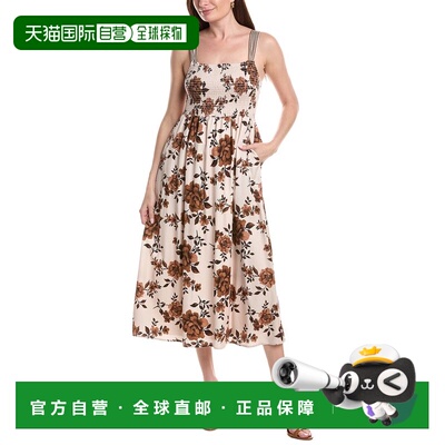 自营saltwater luxeSalwater Luxe背心中长款连衣裙-棕色 美国奥