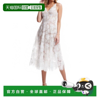自营dress the population布莱尔连衣裙白色/裸体-白色/裸体 美国