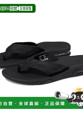 1h可退 香港直邮潮奢 reef 男士 Fanning 拖鞋 black黑色 舒适时