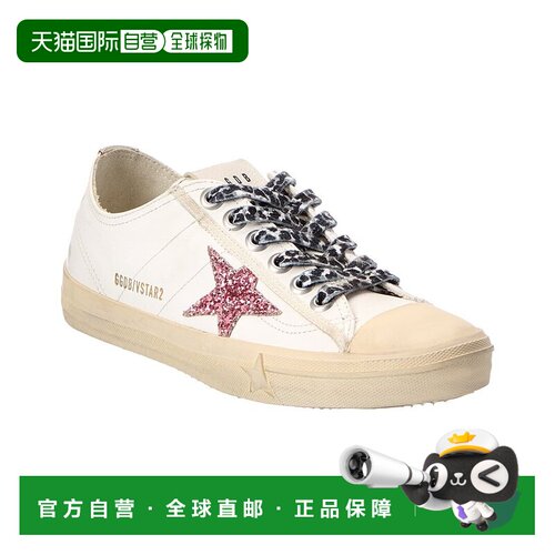 美国直邮自营Golden Goose V-Star皮革运动鞋-白色 美国奥莱直发