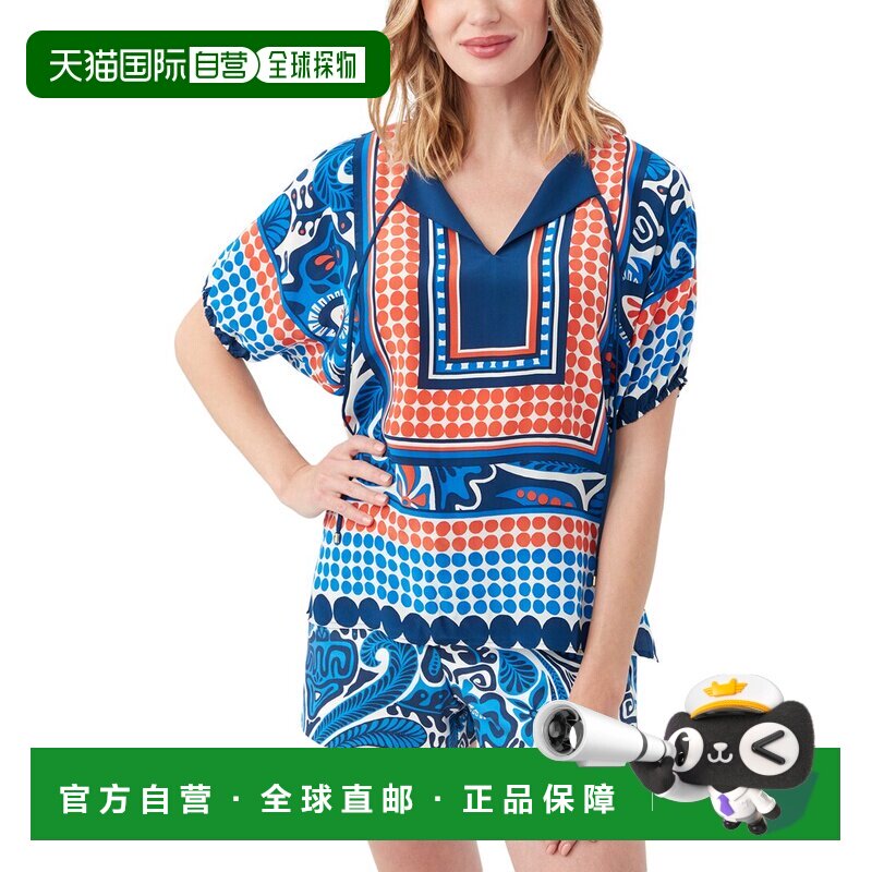 自营Trina Turk Floria多束腰上衣 泡泡袖美国奥莱直发