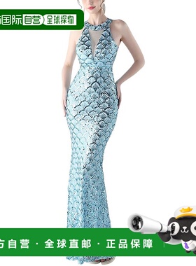 自营 KALINNU Maxi Dress - blue 美国奥莱直发连衣裙长裙