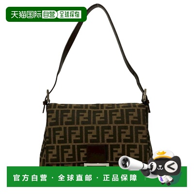 自营Fendi  Leather Canvas Handbag Shoulder Bag (Pre-Owned) -