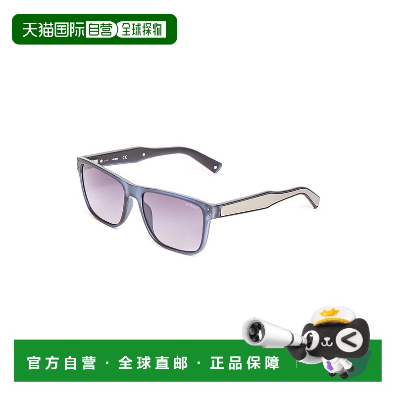 guess金属手臂方形太阳镜 - 蓝色 【美国奥莱】直发