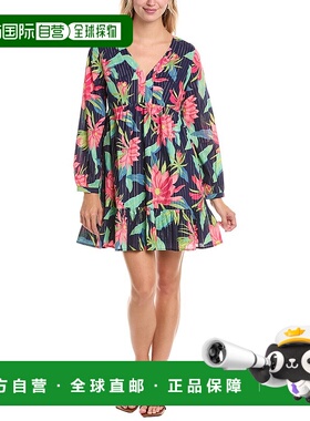 自营 Tori Richard晚绽放花花迷你连衣裙-蓝色 美国奥莱直发