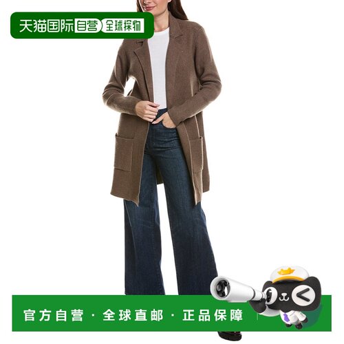 自营splendid华丽的Emily毛衣夹克-棕色 美国奥莱直发开衫