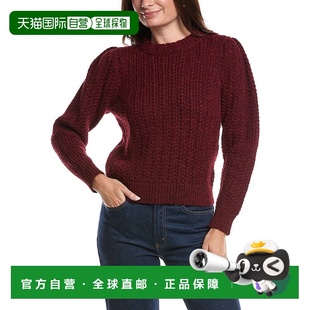 美国奥莱直发 红色 自营Nation LTD乌木立领羊驼毛混纺毛衣