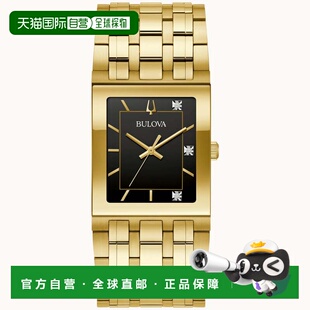 自营Bulova Men's Quadra 30mm Quartz Watch - gold 美国奥莱直