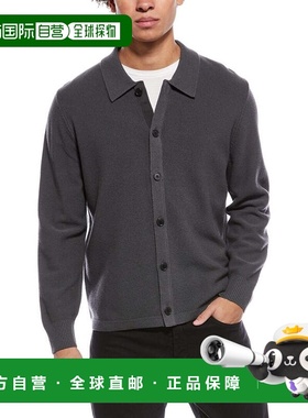 自营Theory Cameron Wool & Cashmere-Blend Cardigan - grey 美