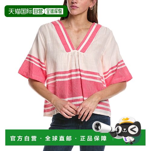 自营lemlem Rita V-Neck Top - yellow 美国奥莱直发上衣女装