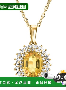 自营pompeii32.93Ct Yellow Sapphire & Diamond Penant Yellow G