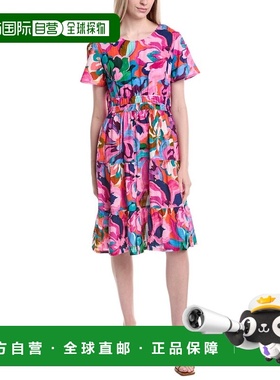 自营Johnny Was Petite Ambre Linen-Blend Dress - pink 美国奥