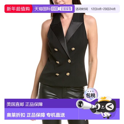 自营l'agenceL’AGENCE Vesper Tux Vest - black 美国奥莱直发