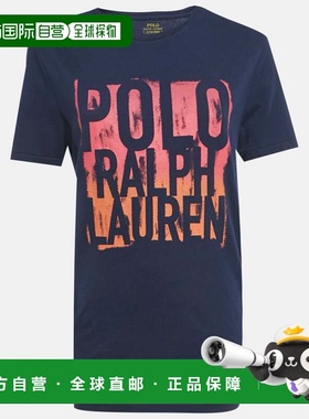 自营Polo Ralph Lauren Navy Blue Printed Jersey T-Shirt - nav