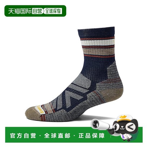 1h可退 香港直邮潮奢 smartwool 男士 Hike Mid Crew 比赛浅条纹