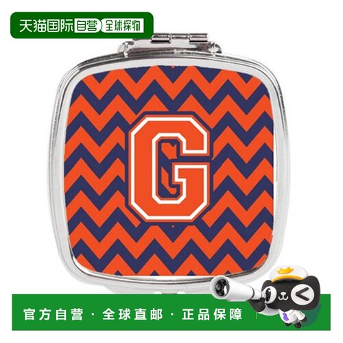 自营 Carolines Treasures CJ1042-GSCM 字母 G 雪佛龙橙色正品