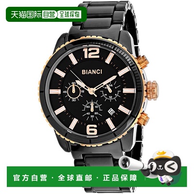 自营Roberto Bianci Men's Black dial Watch - black 美国奥莱直