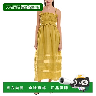 STUDIO 美国奥莱 背心裙 连衣裙 性感直发吊带 黄色 ALPHA