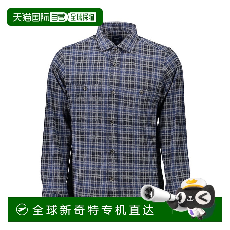 自营 Gant Cotton Men's Shirt - blue 【美国奥莱】直发