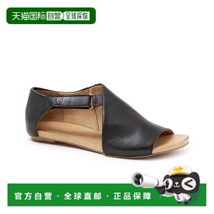 黑色 垫露趾平底鞋 美国奥莱直发 带衬垫鞋 自营buenoKale女式