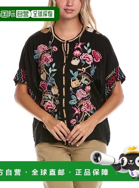 自营 Johnny Was Roylane女式衬衫-黑色 美国奥莱直发